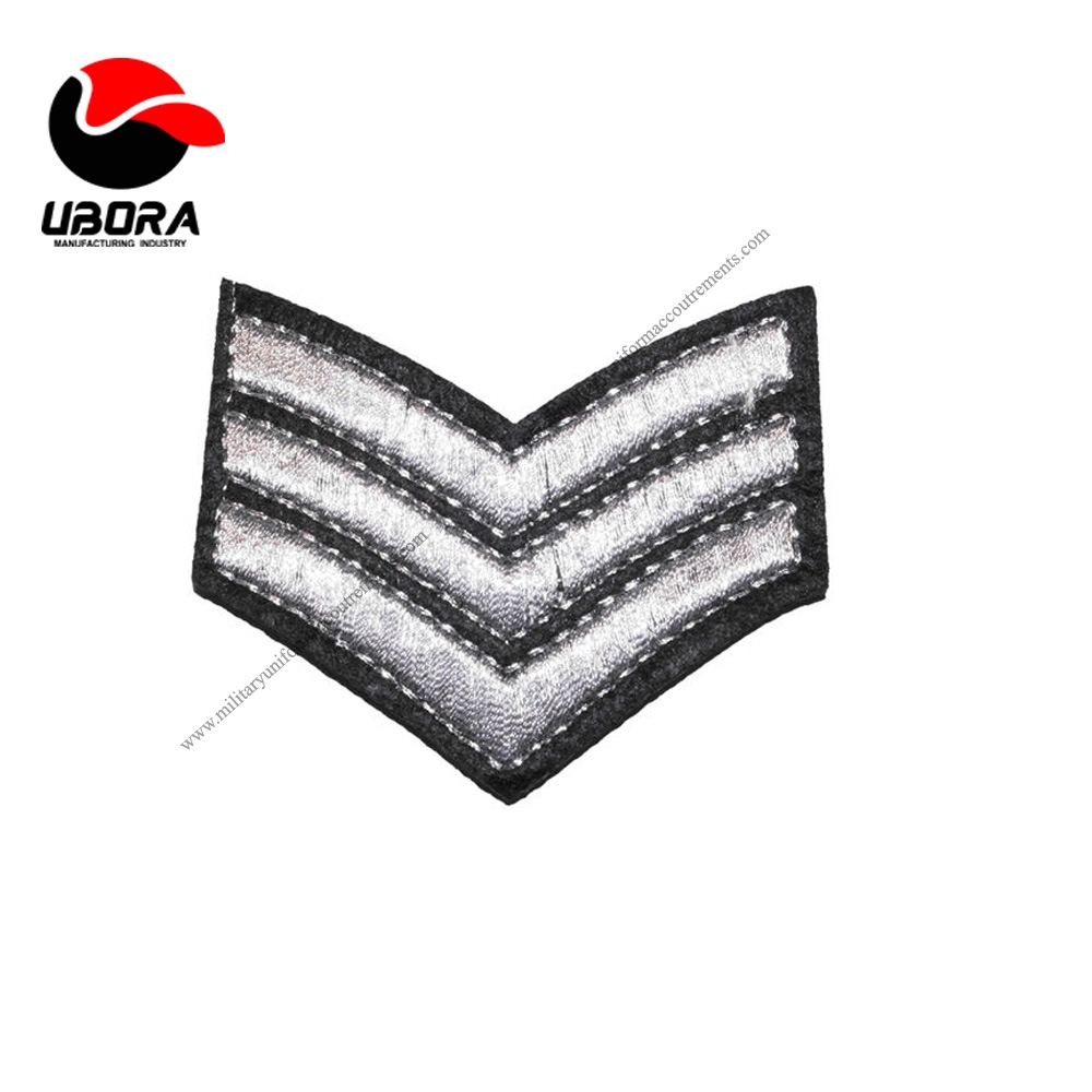 silver color Sew On Embroidered Patch Applique Embroidery Motif transfer excellent